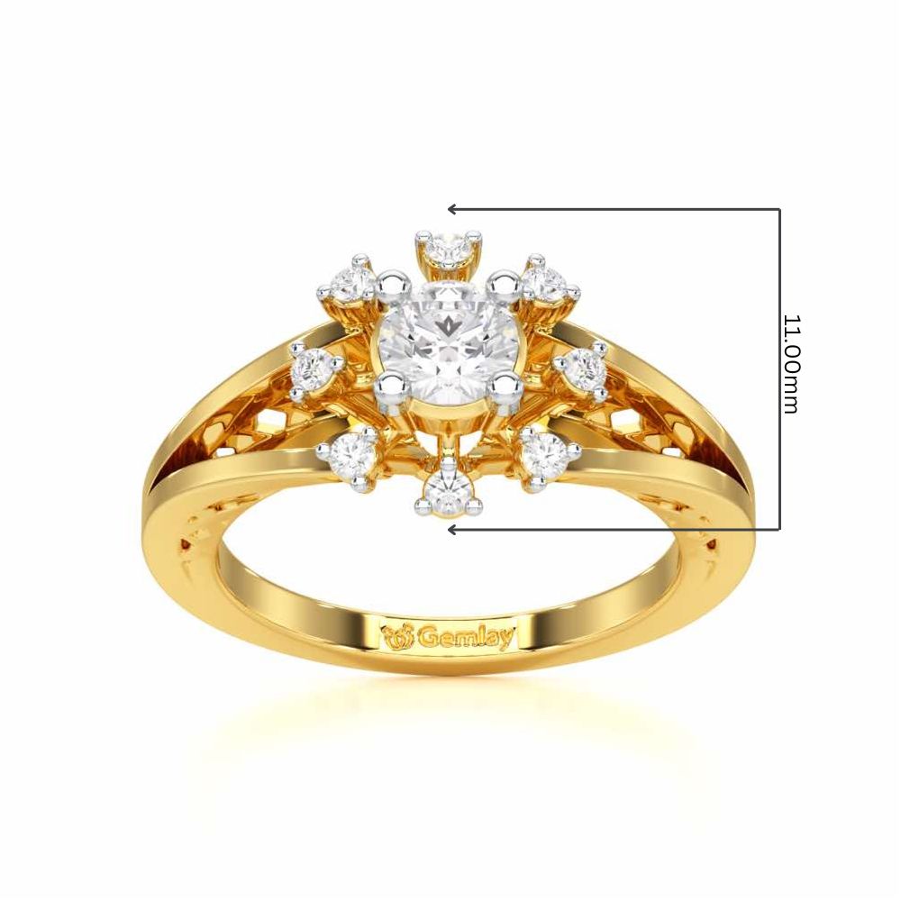 Sublime Sparkle Solitaire Ring - Yellow Gold - Image 5