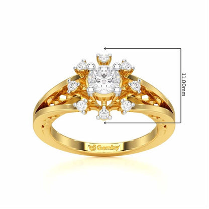 Sublime Sparkle Solitaire Ring - Yellow Gold - Image 5