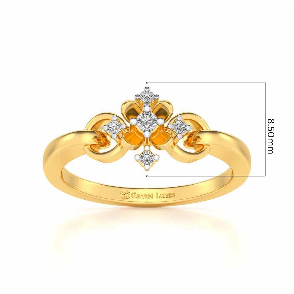 Arunima Silver Ring - Yellow Gold - Image 5