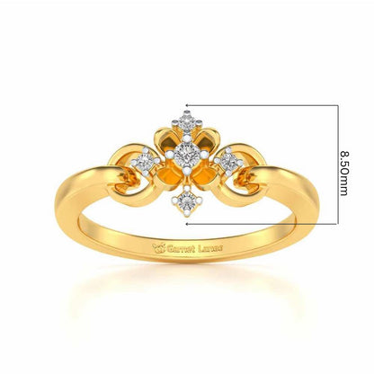 Arunima Silver Ring - Yellow Gold - Image 5