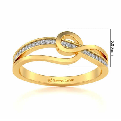 Tethered To Shine Silver Ring - Yellow Gold - Image 5
