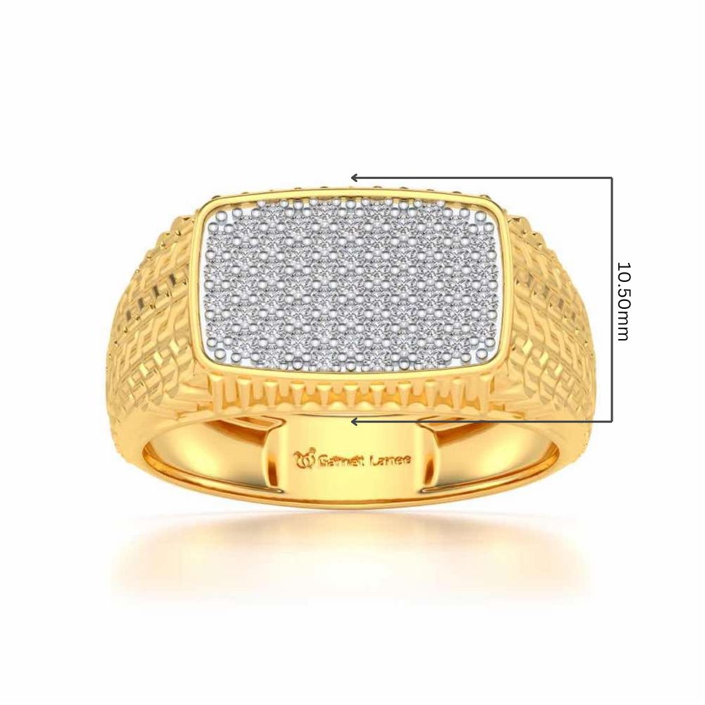 Constellation Silver Ring For Men - Yellow Gold - Image 5
