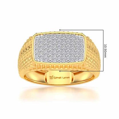 Constellation Silver Ring For Men - Yellow Gold - Image 5