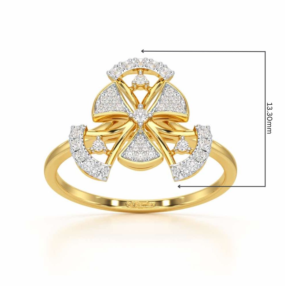 Brighton Grace Silver Ring - Yellow Gold - Image 2