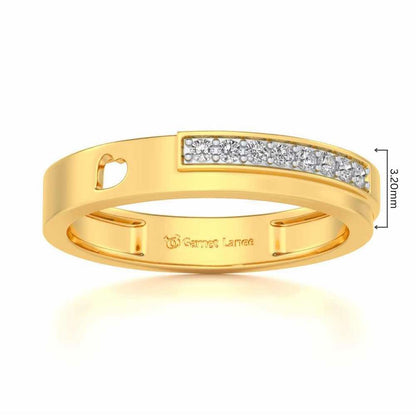 Subtle Silver Band Ring - Yellow Gold - Image 5