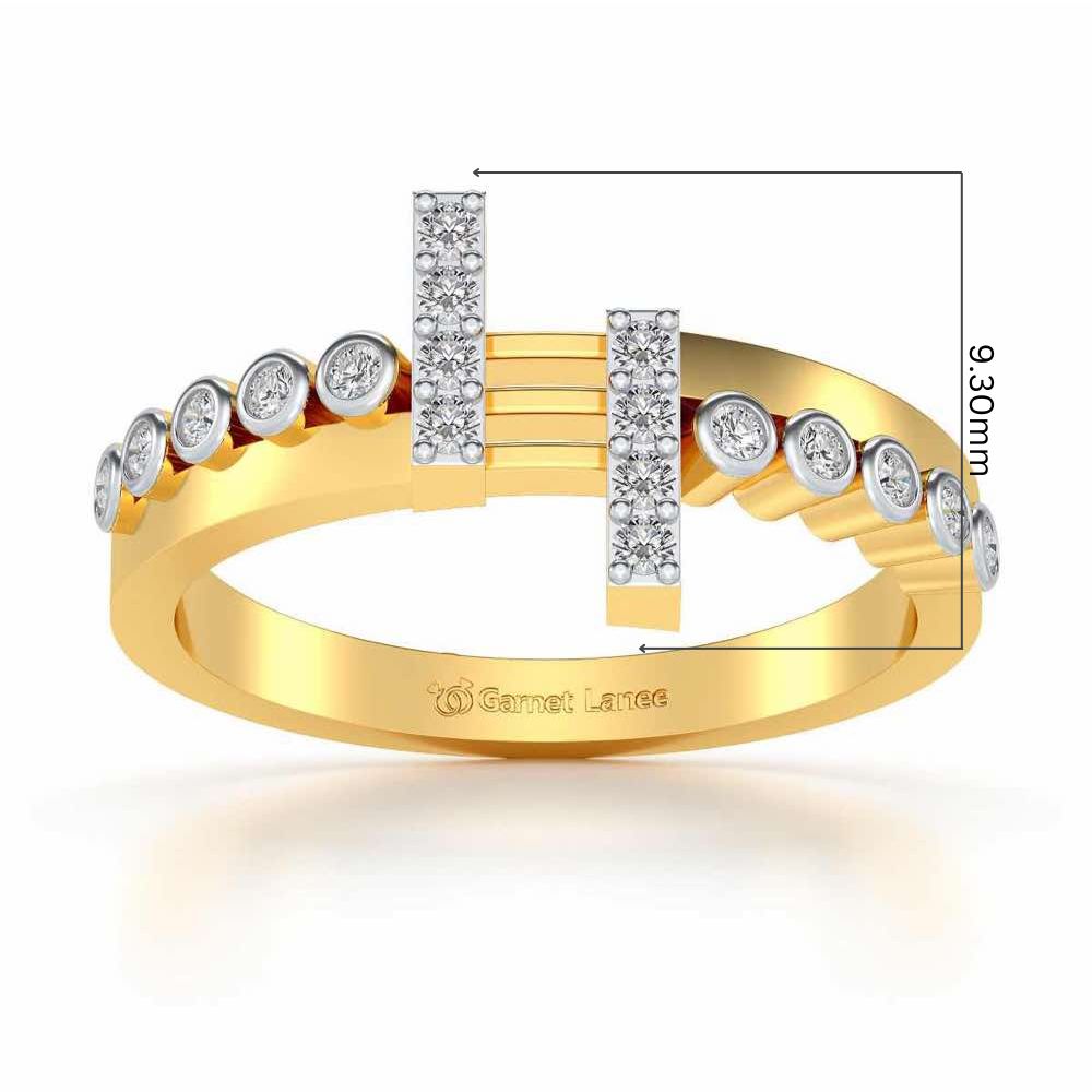 Aahana Silver Ring - Yellow Gold - Image 5