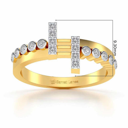 Aahana Silver Ring - Yellow Gold - Image 5