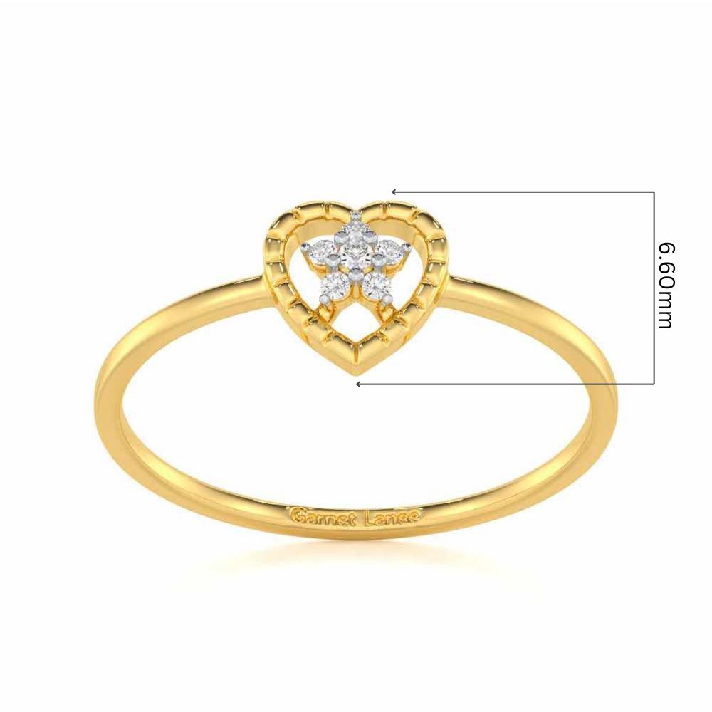 Lustrous Love Silver Ring - Yellow Gold - Image 5