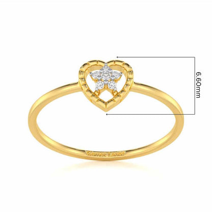 Lustrous Love Silver Ring - Yellow Gold - Image 5