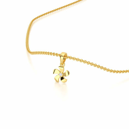 Blossom Bliss Silver Pendant - Yellow Gold - Image 2