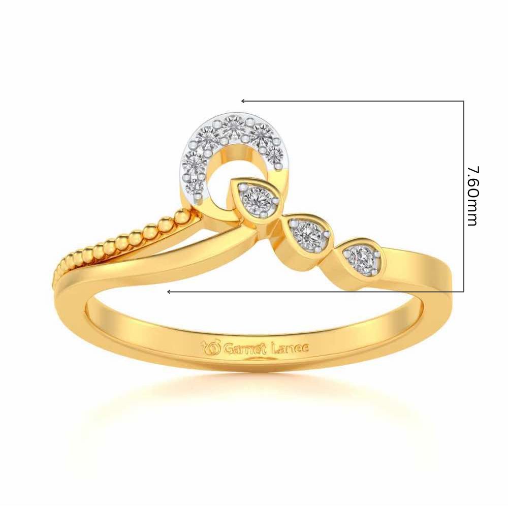 Forsythia Silver Ring - Yellow Gold - Image 5