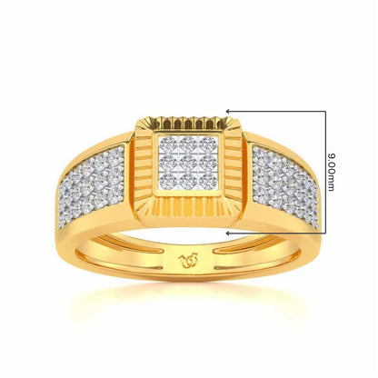 Lashiva Silver Ring For Men - Yellow Gold - Image 5