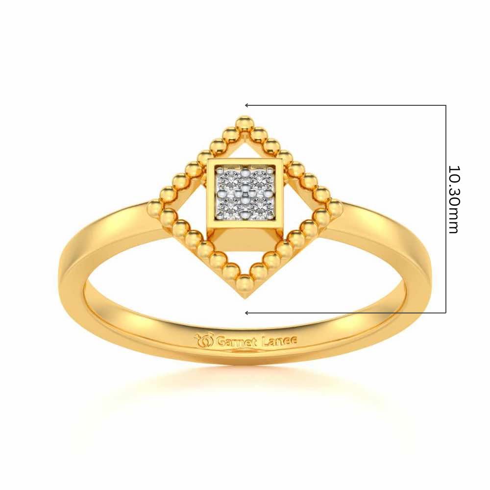 Hiral Silver Ring - Yellow Gold - Image 5