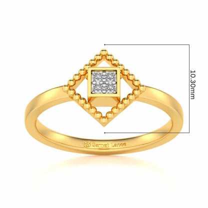Hiral Silver Ring - Yellow Gold - Image 5