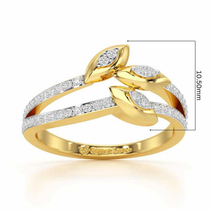 Ethereal Ember Silver Ring - Yellow Gold - Image 5