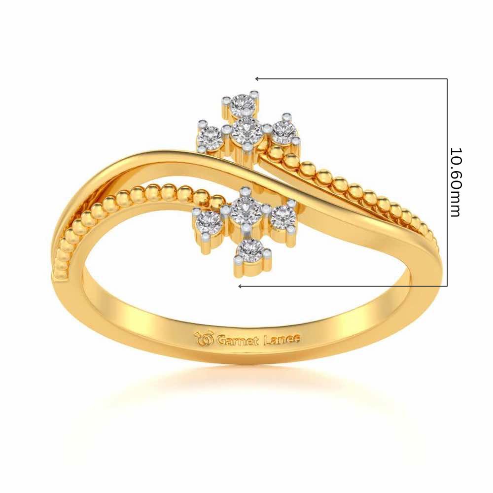 Fiaza Silver Ring - Yellow Gold - Image 5