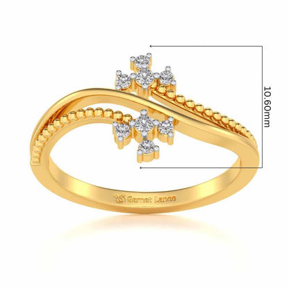 Fiaza Silver Ring - Yellow Gold - Image 5