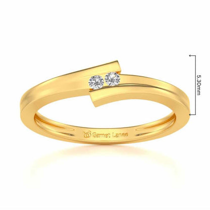 Simplistic Silver Band Ring - Yellow Gold - Image 5