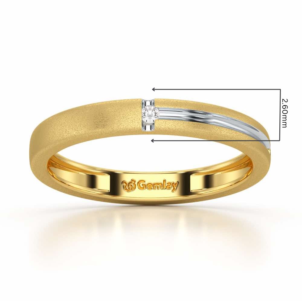 Aveline Simplicity Silver Ring - Yellow Gold - Image 2