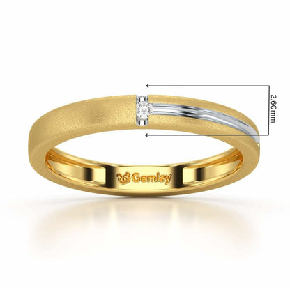 Aveline Simplicity Silver Ring - Yellow Gold - Image 2