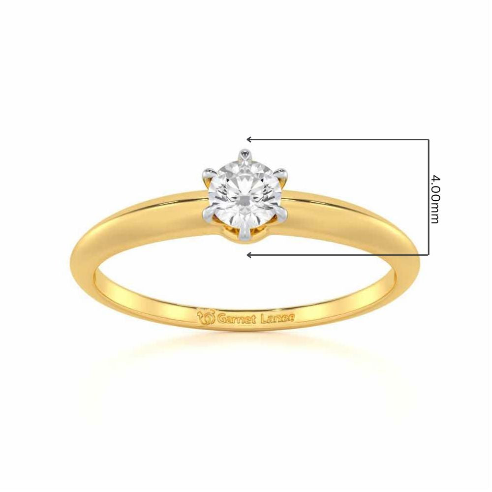 Imperial Beacon Women Solitaire Ring - Yellow Gold - Image 5