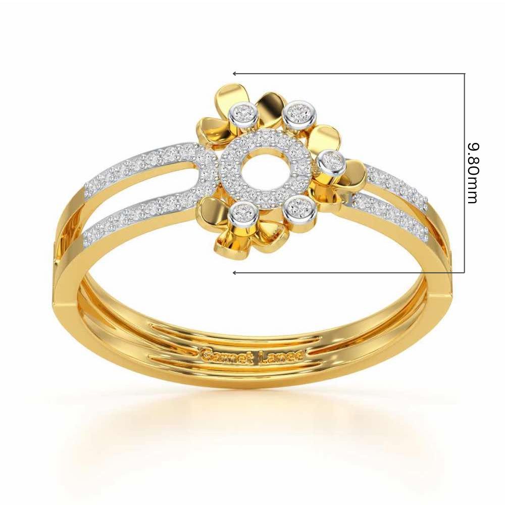 Delicate Glow Silver Ring - Yellow Gold - Image 5