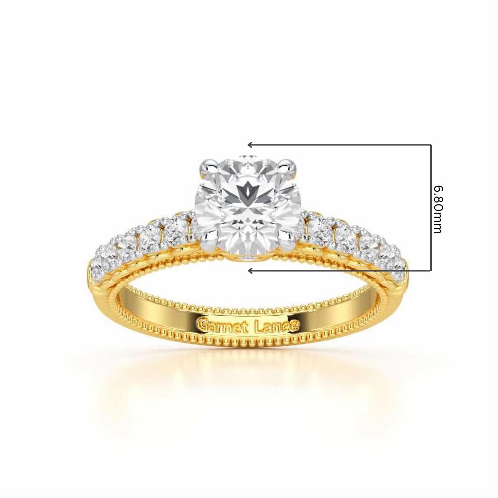 Tranquil Spark Solitaire Ring - Yellow Gold - Image 5