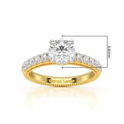 Tranquil Spark Solitaire Ring - Yellow Gold - Image 5