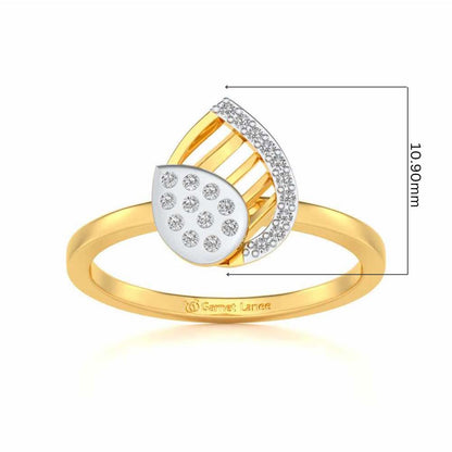 Naisha Silver Ring - Yellow Gold - Image 5
