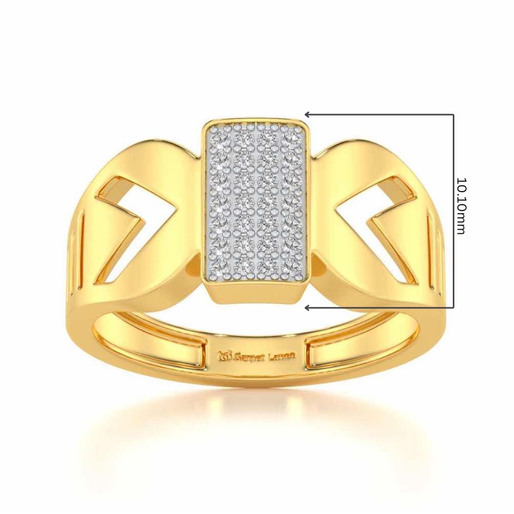 Euphoric Silver Ring For Men - Yellow Gold - Image 5