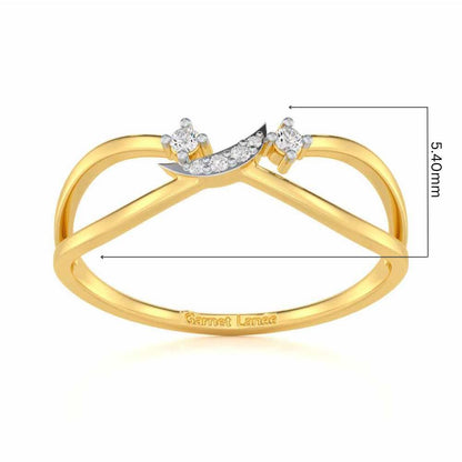 Angelic Aura Silver Ring - Yellow Gold - Image 5
