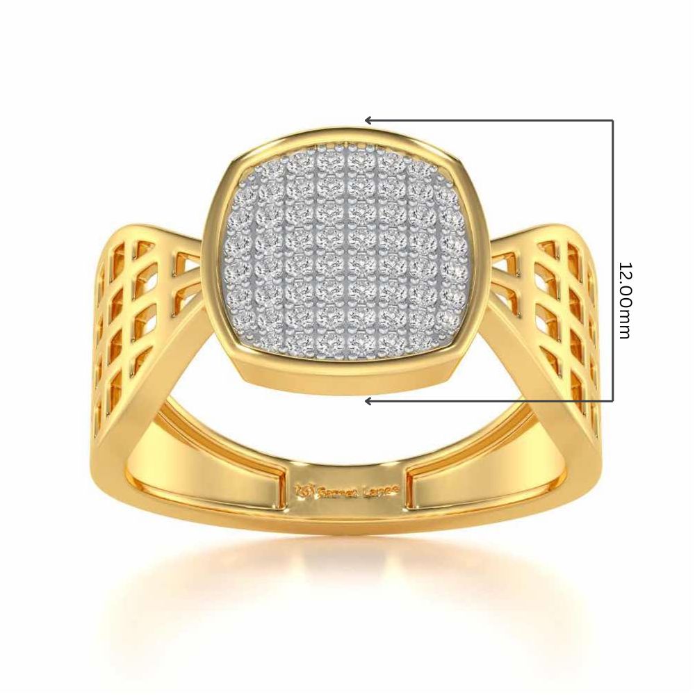 Divulge Silver Ring For Men - Yellow Gold - Image 5