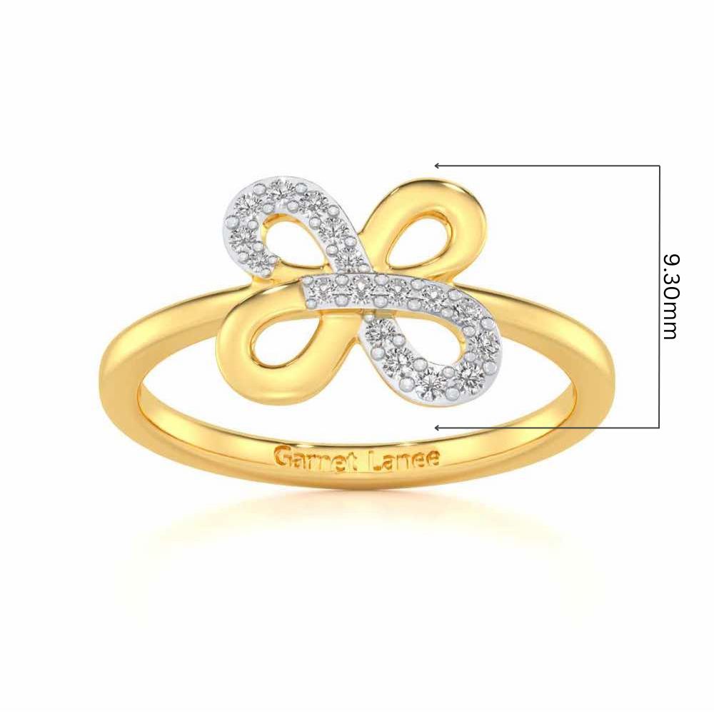Luck Petal Silver Ring - Yellow Gold - Image 5