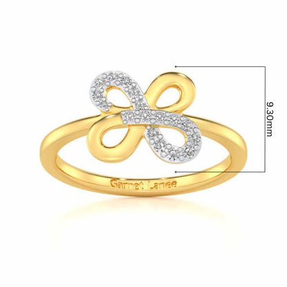 Luck Petal Silver Ring - Yellow Gold - Image 5