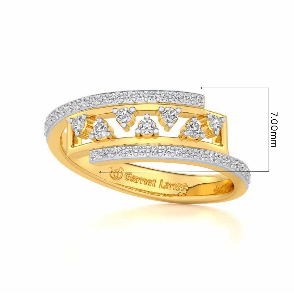 Accord Silver Band Ring - Yellow Gold - Image 5