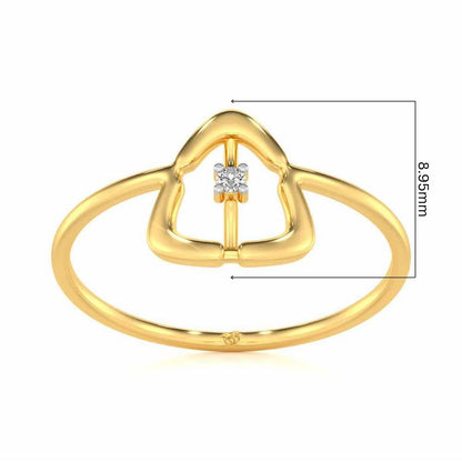 Fame Silver Ring - Yellow Gold - Image 5