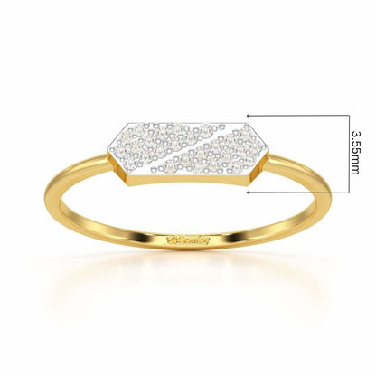 Shimmer Tango Silver Ring - Yellow Gold - Image 5