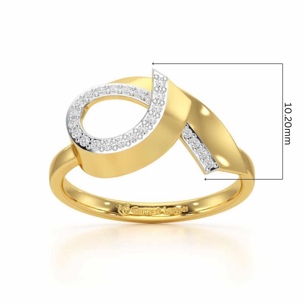 Celestial Glow Silver Ring - Yellow Gold - Image 5