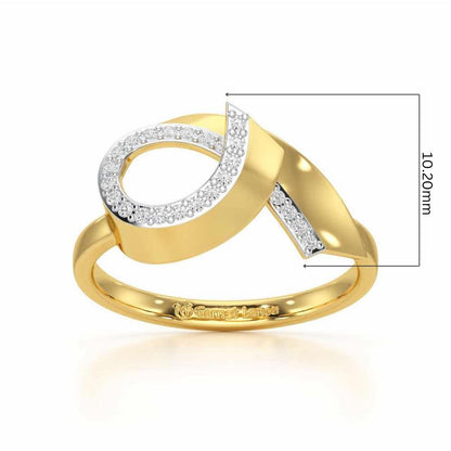Celestial Glow Silver Ring - Yellow Gold - Image 5