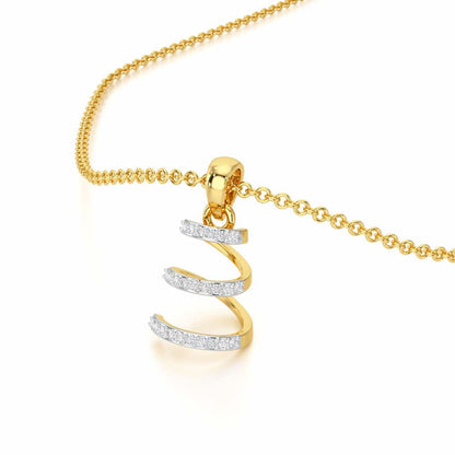 Twinkle Tranquility Silver Pendant - Yellow Gold - Image 2