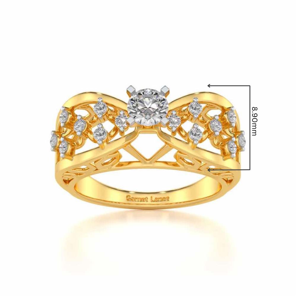 Danisha Solitaire Ring - Yellow Gold - Image 5