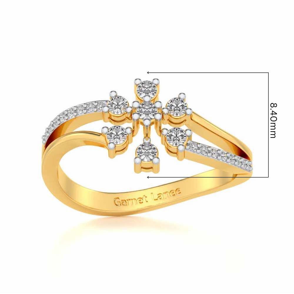 Spin the Shine Silver Ring - Yellow Gold - Image 5