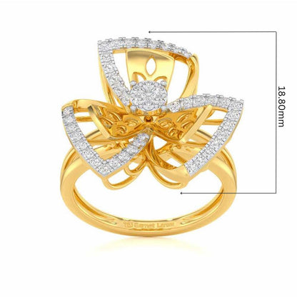Elite Elegance Silver Ring - Yellow Gold - Image 5