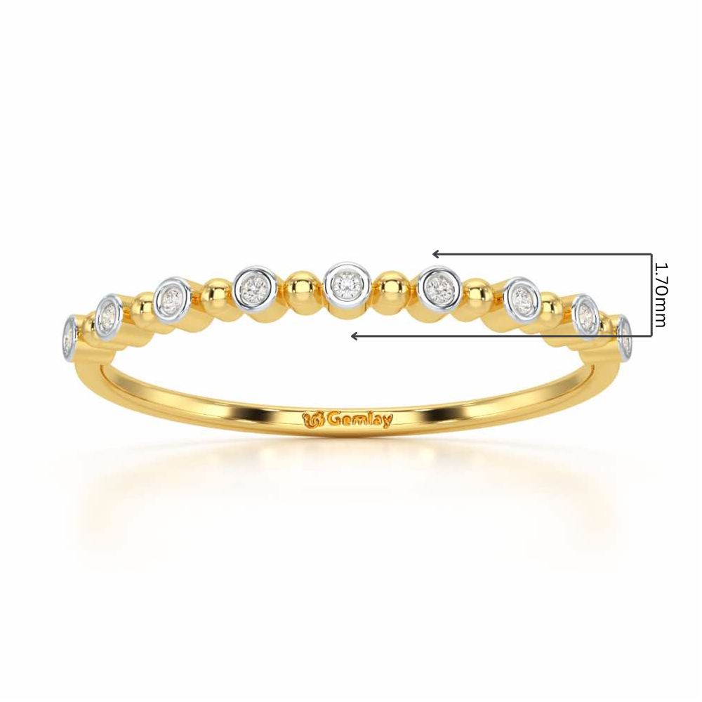 Cute Sheen Silver Ring - Yellow Gold - Image 2