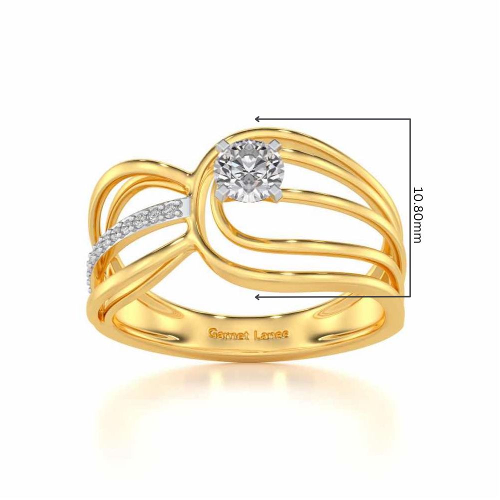 Sanchita Solitaire Ring - Yellow Gold - Image 5