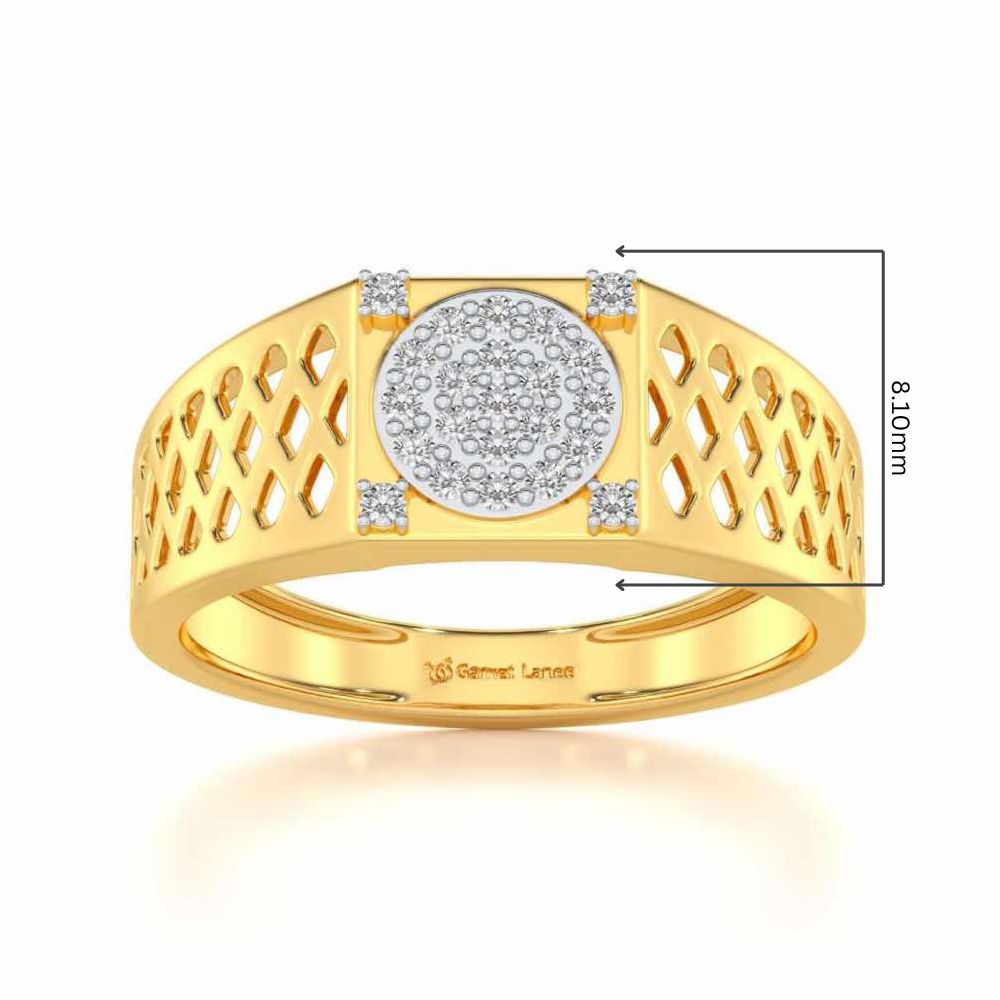 Surreal Silver Ring For Men - Yellow Gold - Image 5