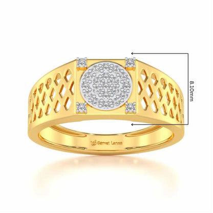 Surreal Silver Ring For Men - Yellow Gold - Image 5