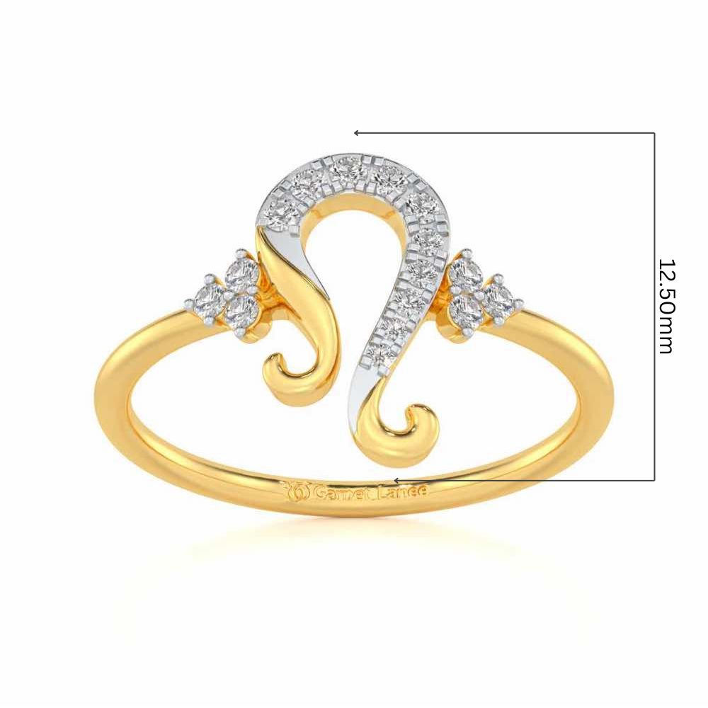 Suave Leo Silver Ring - Yellow Gold - Image 5