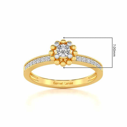 Supreme Glaze Solitaire Silver Ring - Yellow Gold - Image 5