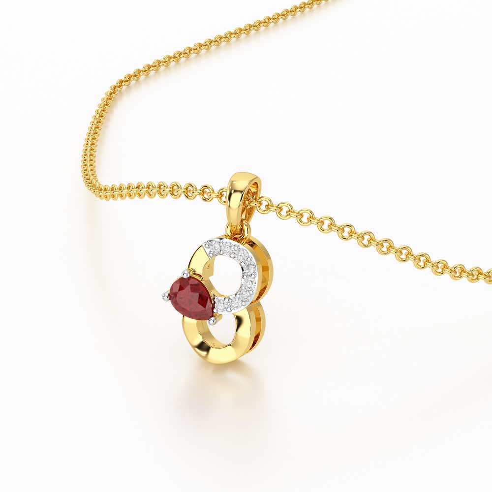 Golden Glimmer Silver Pendant - Yellow Gold - Image 2